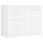 Tocador con LED y 2 armarios madera contrachapada blanco de vidaXL, Tocadores para dormitorios - Ref: Foro24-3082026, Precio:...