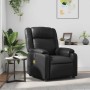 Sillón de masaje reclinable cuero sintético negro