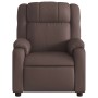 Sillón de masaje reclinable cuero sintético marrón