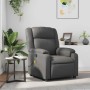 Sillón de masaje reclinable cuero sintético gris