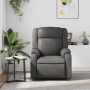 Sillón de masaje reclinable cuero sintético gris