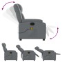 Sillón de masaje reclinable cuero sintético gris