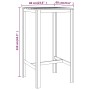 Bartisch aus imprägniertem Kiefernholz, 60 x 60 x 110 cm von vidaXL, Gartentische - Ref: Foro24-318219, Preis: 68,28 €, Rabat...