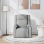 Sillón reclinable de tela gris claro