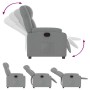 Sillón reclinable de tela gris claro