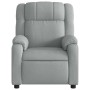 Sillón reclinable de tela gris claro