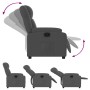 Sillón reclinable de tela gris oscuro