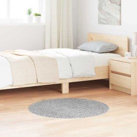 Alfombra Shaggy Antideslizante Gris 90 x 90 cm PP
