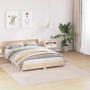 Alfombra Shaggy Antideslizante Crema 200 x 200 cm PP