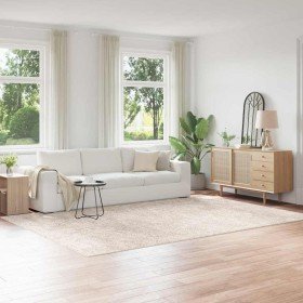 Alfombra Shaggy Antideslizante Crema 240 x 340 cm PP
