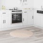 Alfombra Shaggy Antideslizante Crema 90 x 90 cm PP