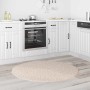 Alfombra Shaggy Antideslizante Crema 120 x 120 cm PP