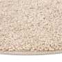Alfombra Shaggy Antideslizante Crema 120 x 120 cm PP