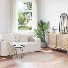 Alfombra Shaggy Antideslizante Crema 160 x 160 cm PP