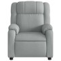 Sillón reclinable de masaje de tela gris claro