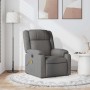 Sillón de masaje reclinable de tela gris oscuro