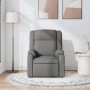 Sillón de masaje reclinable de tela gris oscuro