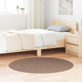 Alfombra Shaggy Antideslizante Marrón 120 x 120 cm PP