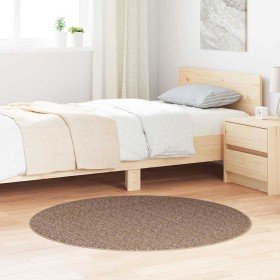 Alfombra Shaggy Antideslizante Marrón 120 x 120 cm PP