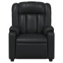 Sillón reclinable de cuero sintético negro