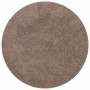 Alfombra Shaggy Antideslizante Marrón 160 x 160 cm PP