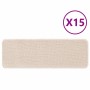 Alfombrillas Antideslizantes para Escalera 15 pcs Crema