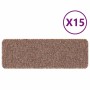 Alfombrillas Antideslizantes para Escalera 15 pcs Marrón