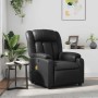 Sillón de masaje reclinable cuero sintético negro
