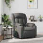 Sillón de masaje reclinable cuero sintético gris