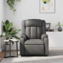 Sillón de masaje reclinable cuero sintético gris