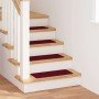 Alfombrillas Antideslizantes para Escalera 15 pcs Burdeos