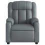 Sillón de masaje reclinable cuero sintético gris