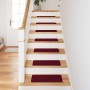 Alfombrillas Antideslizantes para Escalera 15 pcs Burdeos