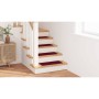 Alfombrillas Antideslizantes para Escalera 15 pcs Burdeos
