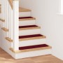Alfombrillas Antideslizantes para Escalera 15 pcs Burdeos