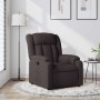 Sillón reclinable de tela marrón oscuro