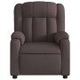 Sillón reclinable de tela marrón oscuro
