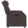 Sillón reclinable de tela marrón oscuro