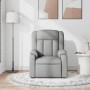 Sillón reclinable de masaje de tela gris claro