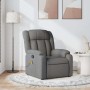 Sillón de masaje reclinable de tela gris oscuro