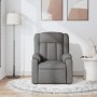 Sillón de masaje reclinable de tela gris oscuro