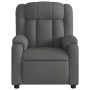Sillón de masaje reclinable de tela gris oscuro