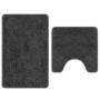 Estera de baño 2 pcs Gris oscuro 50 x 50 cm Polipropileno