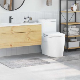 Estera de baño 2 pcs Gris 50 x 50 cm Polipropileno Estera de baño 2 pcs Gris 50 x 50 cm Polipropileno