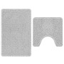 Estera de baño 2 pcs Gris 50 x 50 cm Polipropileno