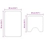 Estera de baño 2 pcs Gris 50 x 50 cm Polipropileno