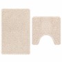 Estera de baño 2 pcs Crema 50 x 50 cm Polipropileno