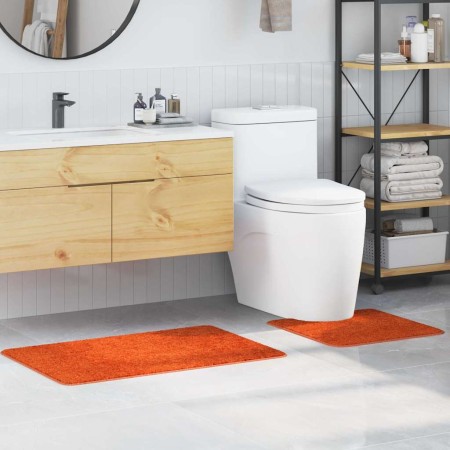 Estera de baño 2 pcs Naranja 50 x 50 cm Polipropileno