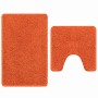 Estera de baño 2 pcs Naranja 50 x 50 cm Polipropileno