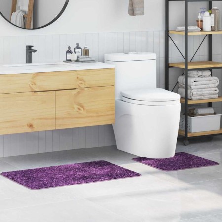 Estera de baño 2 pcs Morado 50 x 50 cm Polipropileno